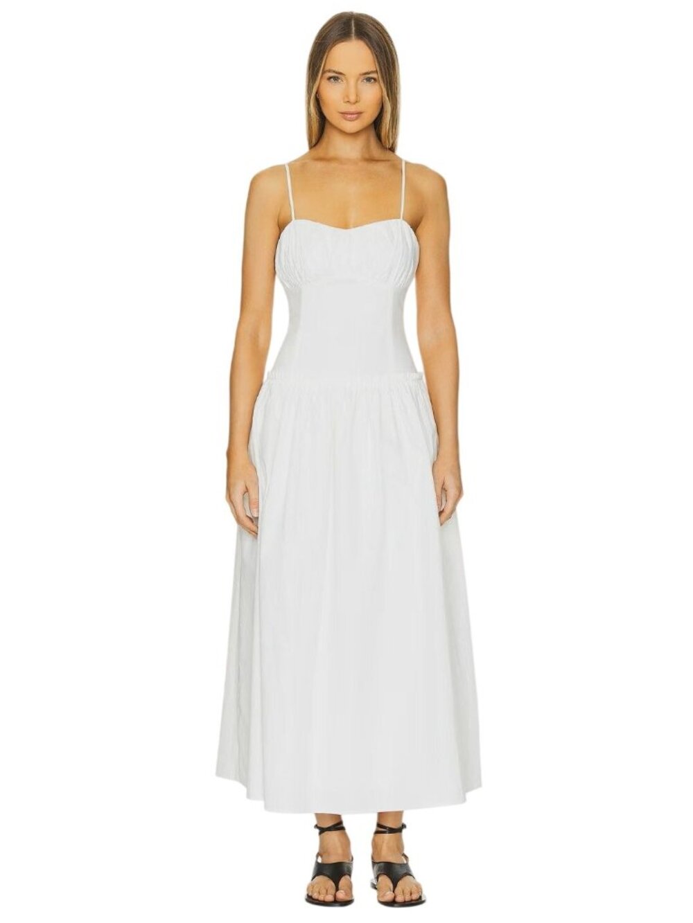 Line & Dot Maison Corset Dress in White Small New Womens Maxi Gown